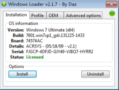 windows7 Loader v2.1.7完美激活工具 英文版