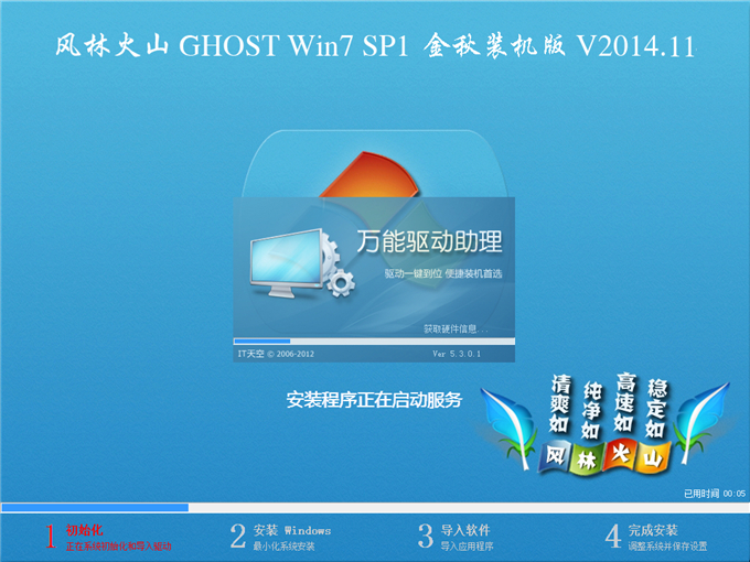 风林火山 Ghost Win7 SP1 X86 金秋装机版 V2014.11