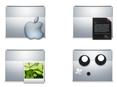 灰白色金属质感ico图标