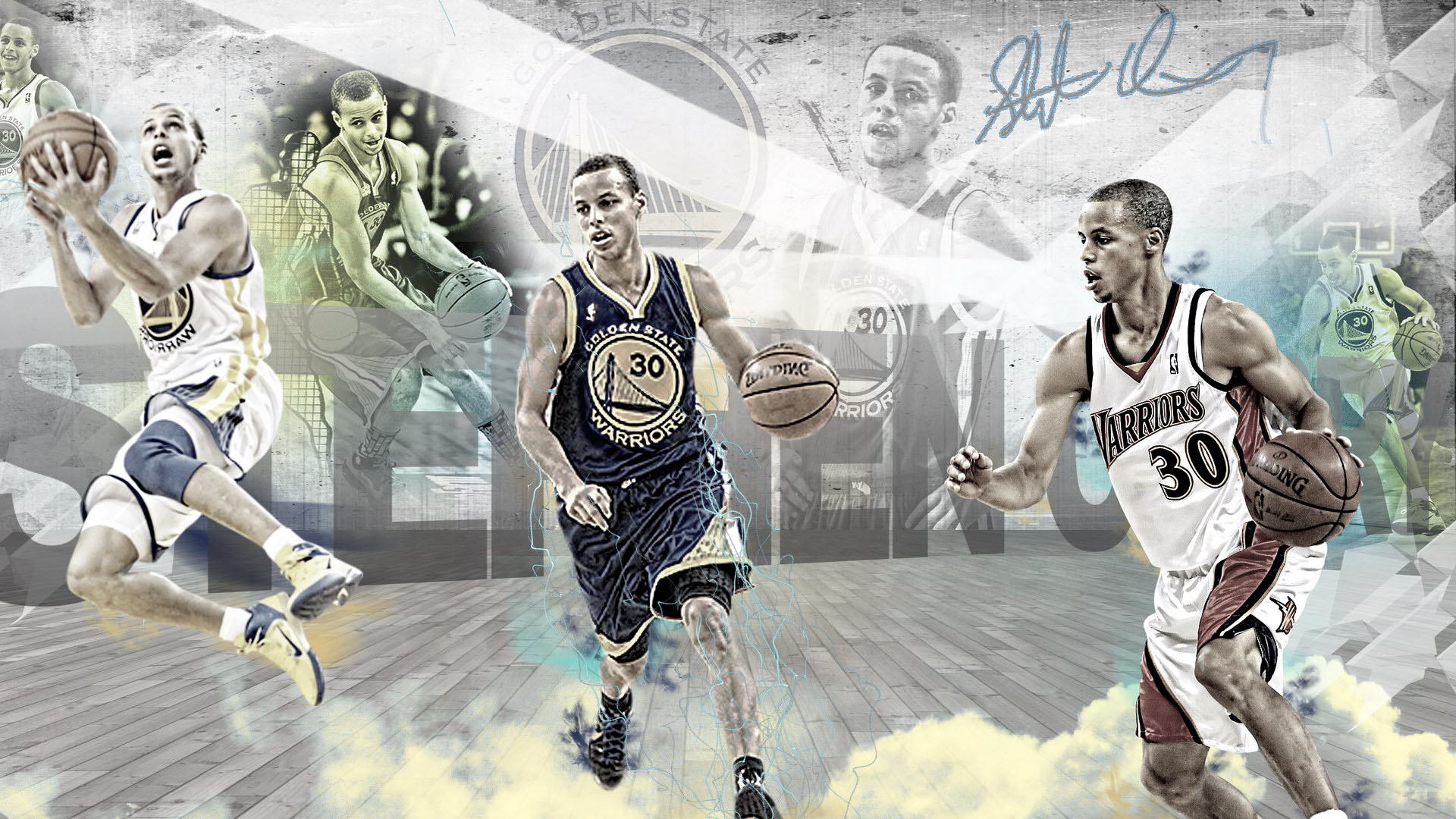 NBA体育明星斯蒂芬·库里海报桌面壁纸