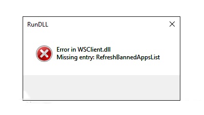 Win10系统弹出Error in WSClient.dll错误提示解决方法