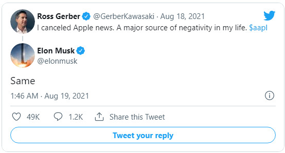 马斯克已取消苹果 Apple News 的订阅，并称苹果 Apple News 传递负能量
